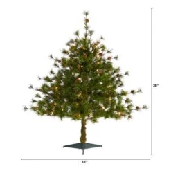 3ft. Pre-Lit Colorado Mountain Pine Artificial Christmas Tree, Clear LED Lights 17 3ft. Pre-Lit Colorado Mountain Pine Artificial Christmas Tree, Clear LED Lights -Christmas Designers Store D255818S 2