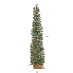 4ft. Pre-Lit Green Pine Artificial Christmas Tree, Warm White Lights -Christmas Designers Store D255838S 2