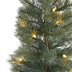 4ft. Pre-Lit Green Pine Artificial Christmas Tree, Warm White Lights -Christmas Designers Store D255838S 3
