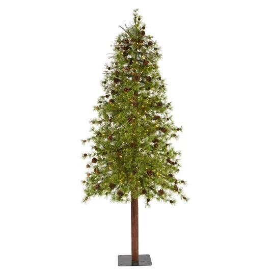 8ft. Pre-Lit Wyoming Alpine Artificial Christmas Tree, Clear LED Lights 4 8ft. Pre-Lit Wyoming Alpine Artificial Christmas Tree, Clear LED Lights - Image 2