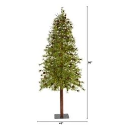 8ft. Pre-Lit Wyoming Alpine Artificial Christmas Tree, Clear LED Lights 17 8ft. Pre-Lit Wyoming Alpine Artificial Christmas Tree, Clear LED Lights -Christmas Designers Store D255843S 2