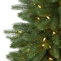 5ft. Pre-Lit Napa Valley Pine Artificial Christmas Tree With Warm White LED Lights On A Faux Wood Stand -Christmas Designers Store D255907S 3