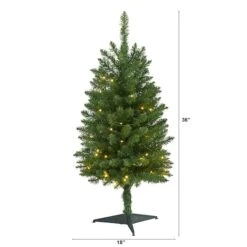 3ft. Pre-Lit Green Mountain Pine Artificial Christmas Tree, Clear LED Lights 11 3ft. Pre-Lit Green Mountain Pine Artificial Christmas Tree, Clear LED Lights -Christmas Designers Store D255921S 2