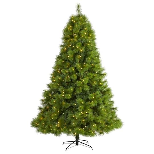 8ft. Pre-lit Green Scotch Pine Artificial Christmas Tree With Clear LED Lights 3 8ft. Pre-lit Green Scotch Pine Artificial Christmas Tree With Clear LED Lights