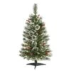 3ft. Pre-Lit Frosted Swiss Pine & Berries Artificial Christmas Tree With Clear LED Lights -Christmas Designers Store D255945S 1