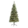 6ft. Pre-Lit Frosted Swiss Pine & Berries Artificial Christmas Tree With Clear LED Lights -Christmas Designers Store D255948S 1