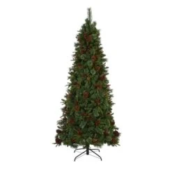 7.5ft. Pre-Lit Norway Mixed Pine Artificial Christmas Tree, Clear LED Lights -Christmas Designers Store D255989S 3