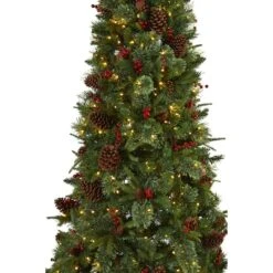 7.5ft. Pre-Lit Norway Mixed Pine Artificial Christmas Tree, Clear LED Lights -Christmas Designers Store D255989S 4