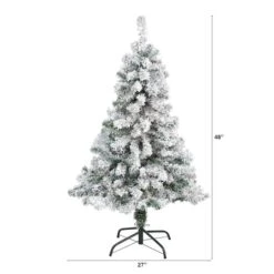 4ft. Unlit Flocked Rock Springs Spruce Artificial Christmas Tree -Christmas Designers Store D256021S 2