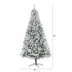 8ft. Unlit Flocked Rock Springs Spruce Artificial Christmas Tree 13 8ft. Unlit Flocked Rock Springs Spruce Artificial Christmas Tree -Christmas Designers Store D256023S 2