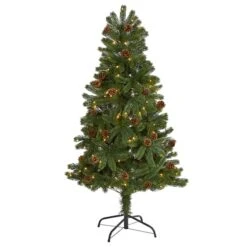 5ft. Pre-Lit Rocky Mountain Spruce Artificial Christmas Tree, Clear LED Lights