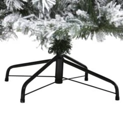 5ft. Pre-Lit Flocked Vermont Mixed Pine Artificial Christmas Tree, Clear LED Lights -Christmas Designers Store D256070S 4