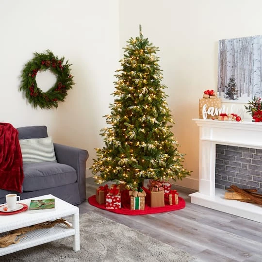 7ft. Pre-Lit Snowed Grand Teton Artificial Christmas Tree With Clear LED Lights 13 7ft. Pre-Lit Snowed Grand Teton Artificial Christmas Tree With Clear LED Lights - Image 11