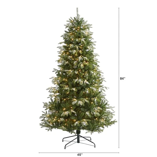 7ft. Pre-Lit Snowed Grand Teton Artificial Christmas Tree With Clear LED Lights 5 7ft. Pre-Lit Snowed Grand Teton Artificial Christmas Tree With Clear LED Lights - Image 3
