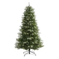 7ft. Pre-Lit Snowed Grand Teton Artificial Christmas Tree With Clear LED Lights 16 7ft. Pre-Lit Snowed Grand Teton Artificial Christmas Tree With Clear LED Lights -Christmas Designers Store D256093S 3