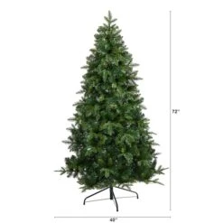 6ft. Pre-Lit Grand Teton Spruce Flat Back Artificial Christmas Tree With Clear LED Lights -Christmas Designers Store D256097S 2