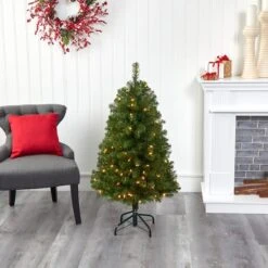 4ft. Pre-Lit Virginia Fir Artificial Christmas Tree, Clear Lights -Christmas Designers Store D256113S 5