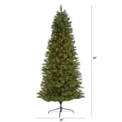 7.5ft. Pre-Lit West Virginia Mountain Pine Artificial Christmas Tree, Clear LED Lights 17 7.5ft. Pre-Lit West Virginia Mountain Pine Artificial Christmas Tree, Clear LED Lights -Christmas Designers Store D256131S 2