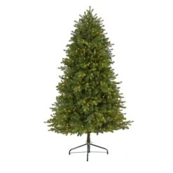 5.5ft. Pre-Lit Washington Fir Artificial Christmas Tree, Clear LED Lights 11 5.5ft. Pre-Lit Washington Fir Artificial Christmas Tree, Clear LED Lights -Christmas Designers Store D256149S 1 1