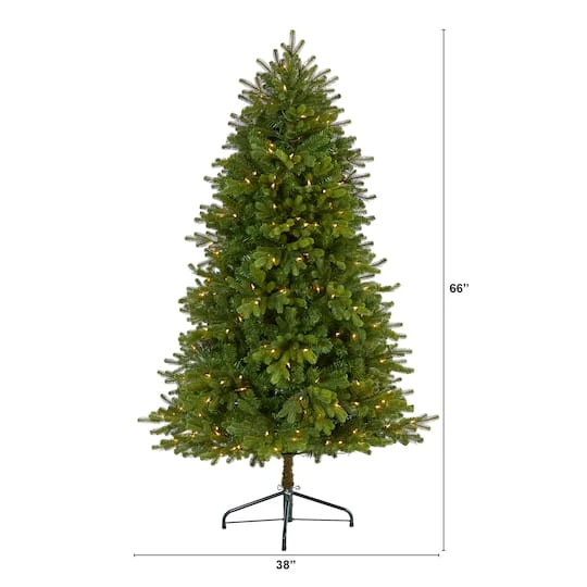 5.5ft. Pre-Lit Washington Fir Artificial Christmas Tree, Clear LED Lights 5 5.5ft. Pre-Lit Washington Fir Artificial Christmas Tree, Clear LED Lights - Image 3