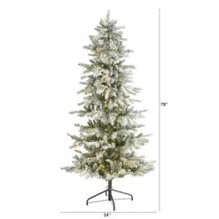 6.5ft. Pre-Lit Nova Scotia Spruce Artificial Christmas Tree, Warm White LED Lights -Christmas Designers Store D256163S 2