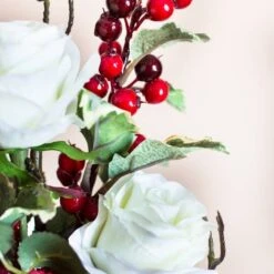 19.5" Merry Christmas Rose & Hydrangea Arrangement 15 19.5" Merry Christmas Rose & Hydrangea Arrangement -Christmas Designers Store D292871S 16