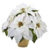 13" Poinsettia Arrangement In Ceramic Vase -Christmas Designers Store D322287S 1