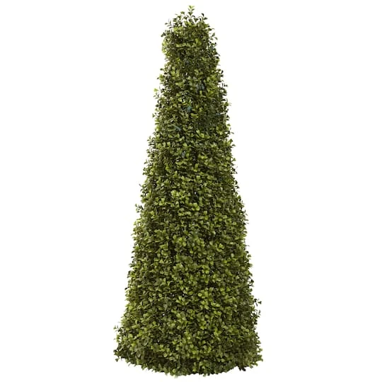 3t. Pre-Lit Boxwood Cone Artificial Christmas Tree, Clear Lights 6 3t. Pre-Lit Boxwood Cone Artificial Christmas Tree, Clear Lights - Image 4