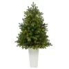 3.5ft. Pre-Lit Washington Fir Artificial Christmas Tree In Tower Planter, Clear Lights 2 3.5ft. Pre-Lit Washington Fir Artificial Christmas Tree In Tower Planter, Clear Lights -Christmas Designers Store D322672S 1