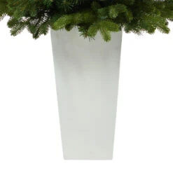 3.5ft. Pre-Lit Washington Fir Artificial Christmas Tree In Tower Planter, Clear Lights -Christmas Designers Store D322672S 6