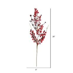 Artificial Red Snow Berry Spray, 3ct. 8 Artificial Red Snow Berry Spray, 3ct. -Christmas Designers Store D333935S 2