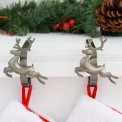 Original MantleClip® Pewter Reindeer Icons Stocking Holders, 2ct. 7 Original MantleClip® Pewter Reindeer Icons Stocking Holders, 2ct. -Christmas Designers Store D349366S 2