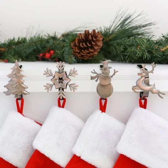 Original MantleClip® Oil-Rubbed Bronze Assorted Holiday Icons Stocking Holders, 4ct. 5 Original MantleClip® Oil-Rubbed Bronze Assorted Holiday Icons Stocking Holders, 4ct. - Image 3