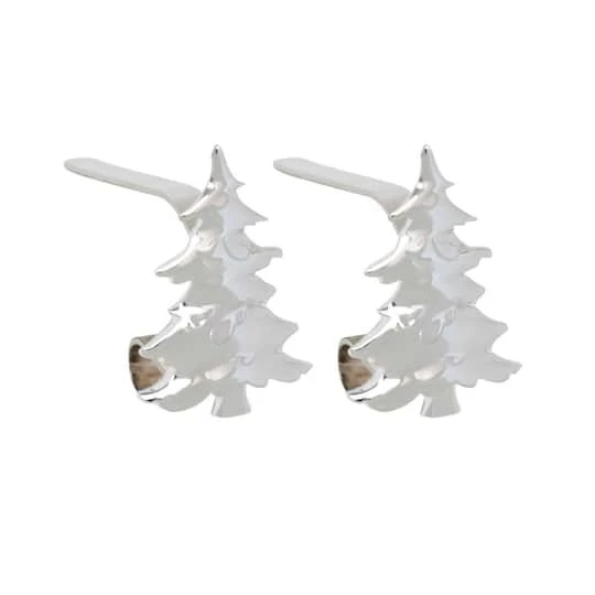 Original MantleClip® Silver Tree Icons Stocking Holders, 2ct. 3 Original MantleClip® Silver Tree Icons Stocking Holders, 2ct.