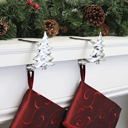 Original MantleClip® Silver Tree Icons Stocking Holders, 2ct. 5 Original MantleClip® Silver Tree Icons Stocking Holders, 2ct. - Image 3