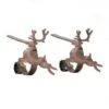 Original MantleClip® Oil-Rubbed Bronze Reindeer Icons Stocking Holders, 2ct.