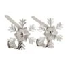 Original MantleClip® Silver Snowflake Icons Stocking Holders, 2ct. -Christmas Designers Store D349402S 1