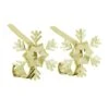 Original MantleClip® Gold Snowflake Icons Stocking Holders, 2ct. -Christmas Designers Store D349403S 1