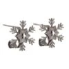 Original MantleClip® Pewter Snowflake Icons Stocking Holders, 2ct. -Christmas Designers Store D349404S 1