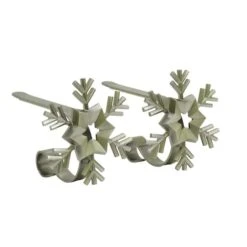 Original MantleClip® Antique Brass Snowflake Icons Stocking Holders, 2ct. -Christmas Designers Store D349408S 1 1