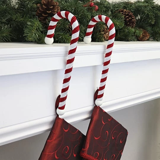 Haute Decor Large Candy Cane Stocking Holders, 2ct. 5 Haute Decor Large Candy Cane Stocking Holders, 2ct. - Image 3