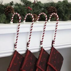Haute Decor Classic Candy Cane Stocking Holders, 4ct. -Christmas Designers Store D349423S 2