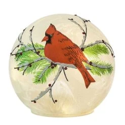 Haute Decor 6" Lighted Cardinal Christmas Globe -Christmas Designers Store D349425S 2