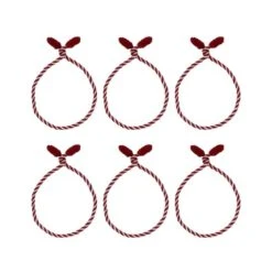 Haute Decor 20" Red & White Decorative Twist Ties, 6ct. -Christmas Designers Store D349504S 2