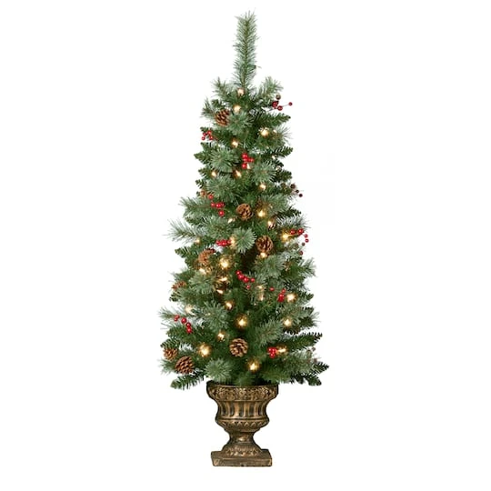 4ft. Pre-Lit Caroline Artificial Porch Christmas Tree, Warm White LED Lights 4 4ft. Pre-Lit Caroline Artificial Porch Christmas Tree, Warm White LED Lights - Image 2
