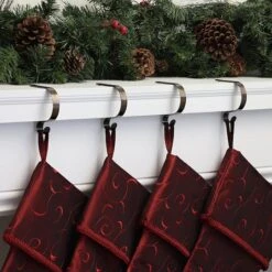 Haute Decor Pewter MantleClip Jr., 4ct. -Christmas Designers Store D349562S 2