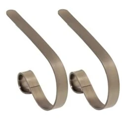 Original MantleClip® Brushed Nickel Stocking Holders, 2ct.