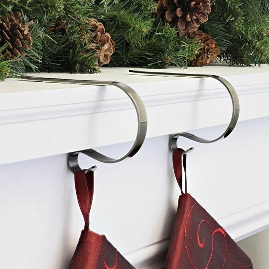 Original MantleClip® Antique Brass Stocking Holders, 2ct. 5 Original MantleClip® Antique Brass Stocking Holders, 2ct. - Image 3