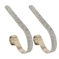 Original MantleClip® Silver Glitter Stocking Holders, 2ct.