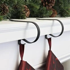 Original MantleClip® Matte Black Stocking Holders, 2ct. 7 Original MantleClip® Matte Black Stocking Holders, 2ct. -Christmas Designers Store D349582S 2